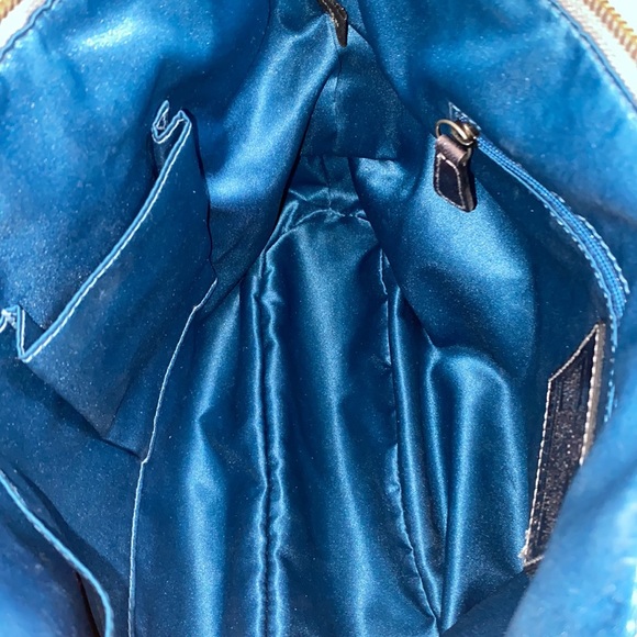 *SOLD*Coach Sophia Madison Metallic Gunmetal Leather Satchel - Picture 15 of 16